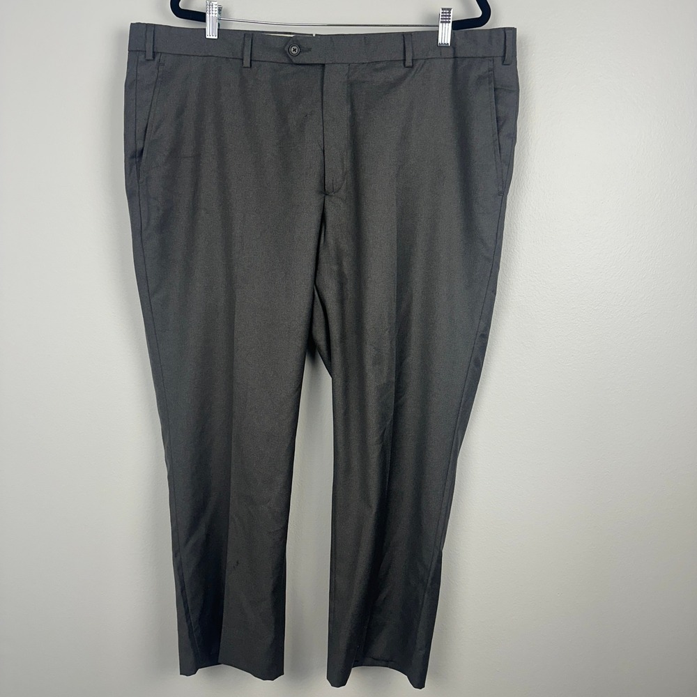 Santorelli Roma Loro Piana Grey Wool Dress Pants Mens 44 Made in Italy 1900 L